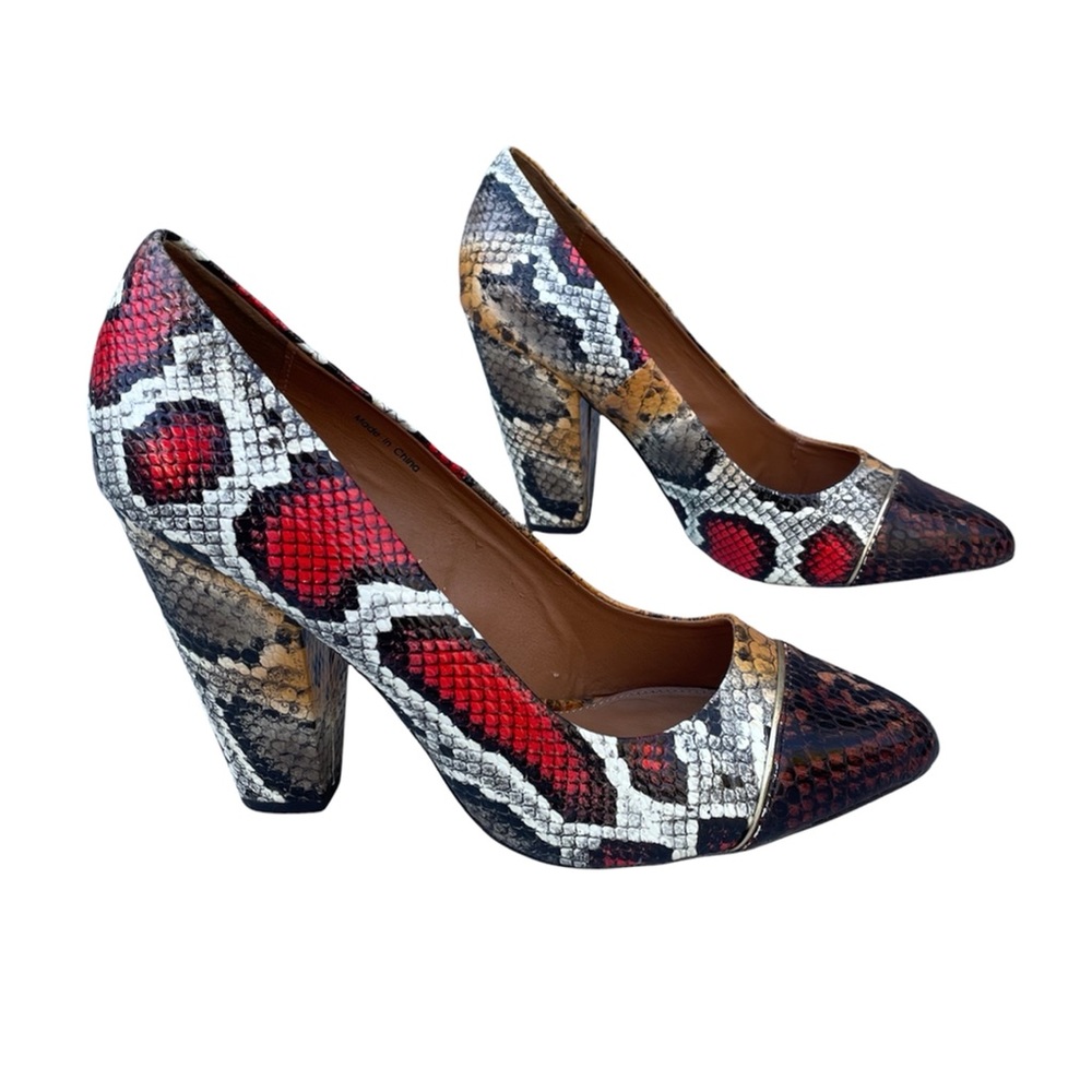 Snakeskin Deena & Ozzy Pointed Toe Heels